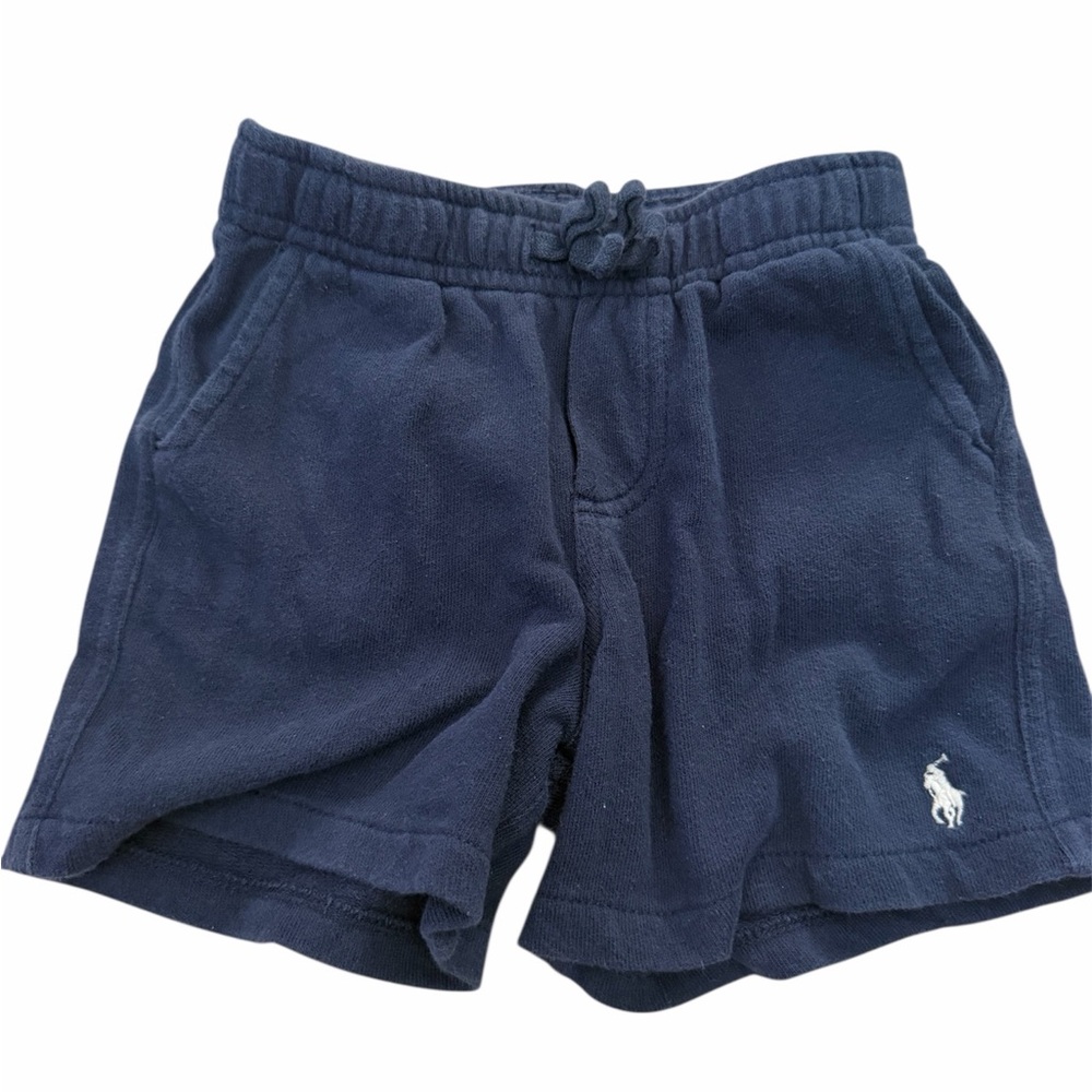 Ralph Lauren Navy Terry Shorts with Pony Logo